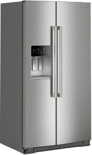 Maytag® 36" 20.9 Cu. Ft. Fingerprint Resistant Stainless Steel Counter Depth Side-by-Side Refrigerator with Arctic Blue Interior-3