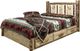Montana Woodworks® Glacier Country Stained and Lacquered Twin Platform Storage Bed with Laser Engraved Bear Design-3