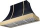 AGA Cascade 48" Gloss Black Wall Mounted Range Hood  with Brushed Brass Trim-0