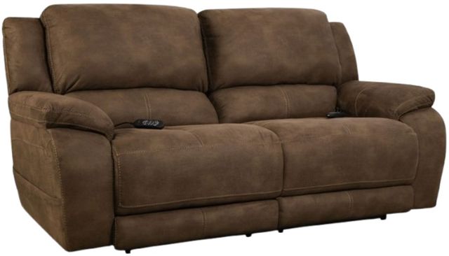HomeStretch Explorer Espresso Double Power Reclining Sofa-0