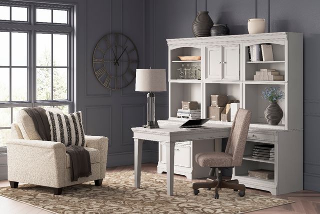Signature Design by Ashley® Kanwyn Distressed Whitewash Bookcase-3