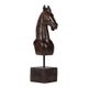 A & B Home Black/Brown Horse Bust Accent-0