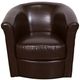 Porter International Designs Marvel Chocolate Barrel Accent Swivel Chair-1