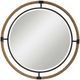 Uttermost® by Grace Feyock Melville Coastal Rust Black Round Mirror-0
