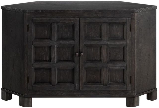 Martin Svensson Smoked Oak Panel Door Corner TV Stand-1