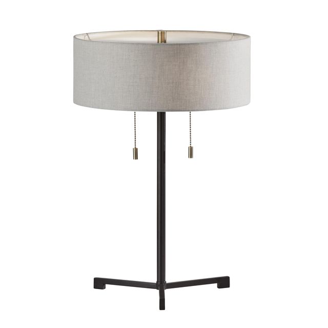 Adesso® Wesley Black and Taupe Table Lamp-0