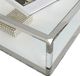 Modus Furniture Jasper Glass Top Square Coffee Table with Stainless Steel Base-3