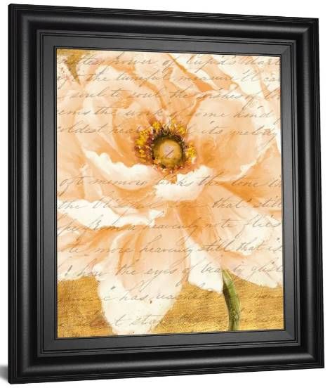 Classy Art Beautiful Cream Peonies Script I by Patricia Pinto Wall Art-1