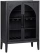 Crestview Collection Braxton Black Wine Cabinet-0