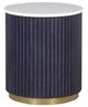 Fairfield® Harper White Carrara Marble Top End Table with Stainless Steel Base-0