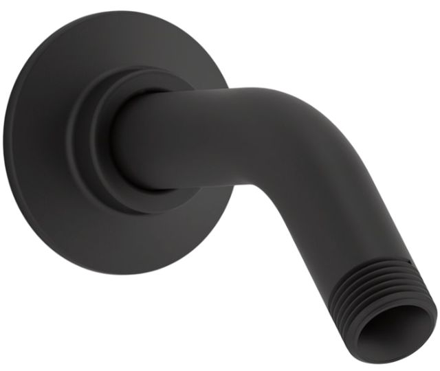 KOHLER® Matte Black 5.38" Long Shower Arm and Flange-0