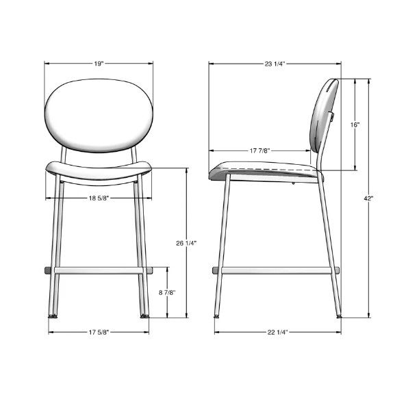 Amisco Customizable Cassandra Counter Stool-2