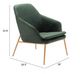 Zuo® Debonair Green and Gold Arm Chair-4