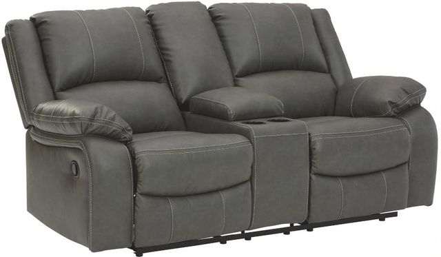 Signature Design by Ashley® Calderwell Gray Reclining Loveseat-0