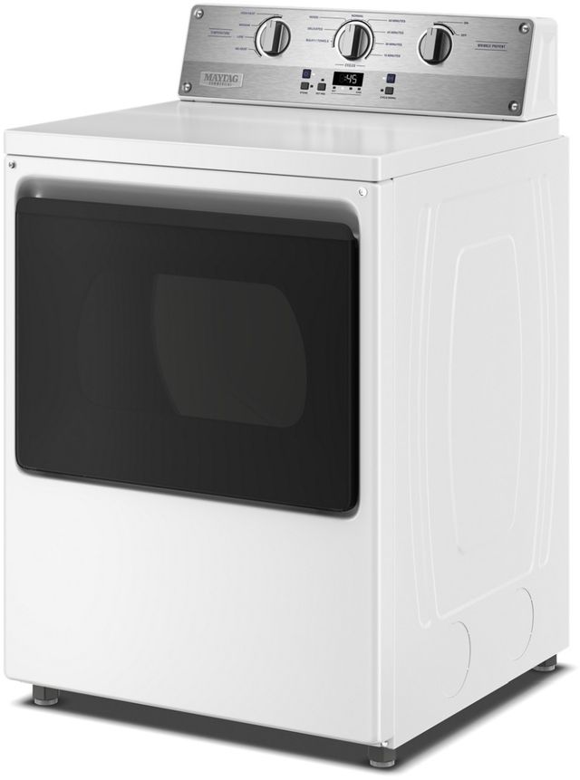 Maytag® Commercial 7.5 Cu. Ft. White Commercial-Grade Vented Electric Dryer-2
