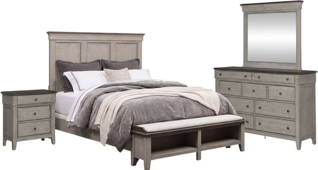 Liberty Furniture Ivy Hollow 4-Piece Dusty Taupe/Weathered Linen Queen Storage Bedroom Set-0