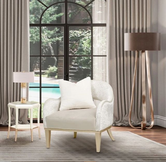 Michael Amini® Yvette Porcini/White Accent Chair -1