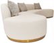 VIG Furniture Divani Casa Frontier White Curved Sectional Sofa with Pillows-1