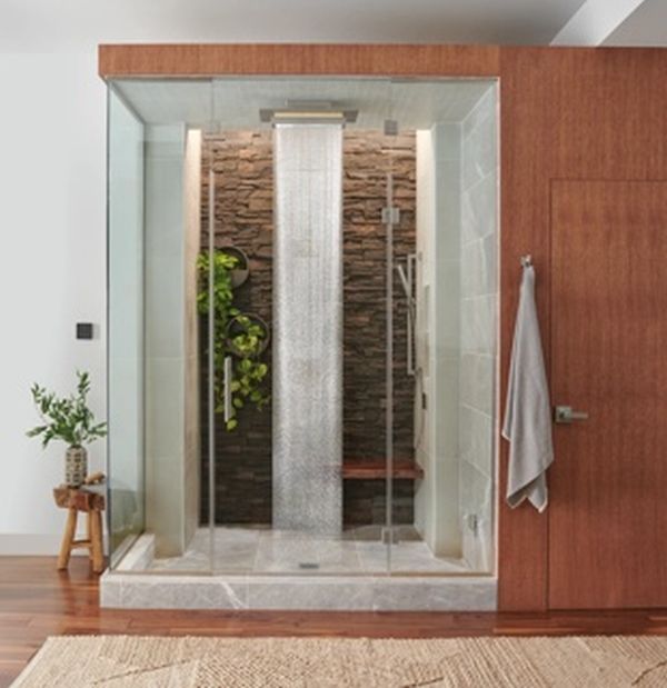 Brizo Frank Lloyd Wright® Brilliance® Luxe Nickel® 21" Single-Function Raincan Shower Head with Integrated Lighting-3