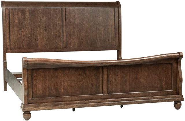 Liberty Furniture Rustic Traditions 3-Piece Rustic Cherry Queen Sleigh Bedroom Set-2