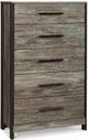 Signature Design by Ashley® Cazenfeld 5-Piece Black/Gray King Panel Bed Set-4