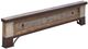 International Furniture Direct Antique Distressed Wood California King Low Profile Platform Bed Footboard with Rails-0