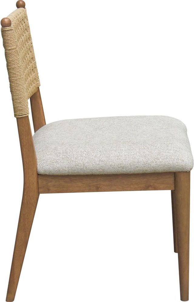 Modus Furniture Langley Cabin Glow/Sweater Woven Back Side Chair-3