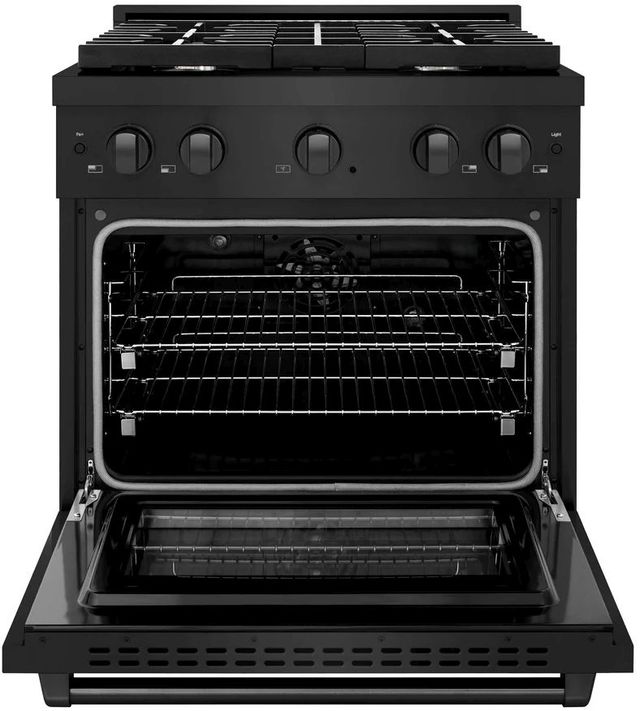 ZLINE Paramount 30" Black Stainless Steel Pro Style Dual Fuel Range-1