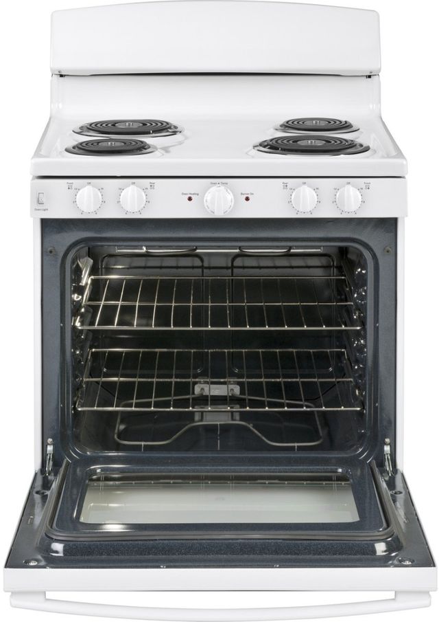 GE® 30" White Freestanding Electric Range-2