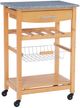 Linon Zoey Natural Kitchen Island with Granite Top-0