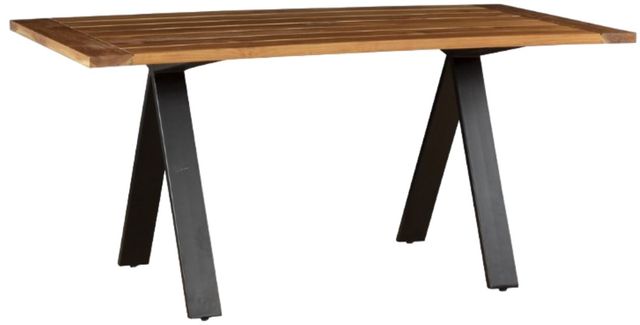 Home Trends & Design Artemis Natural Teak Small Patio Dining Table-0