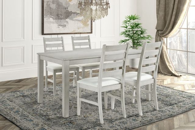 New Classic® Home Furnishings Pascal 5-Piece Driftwood Gray 59" Dining Set-1