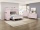 Homelegance Rowan & Rue Pink Twin/Full Loft Bunk Bed with Hidden Desk and Storage-4