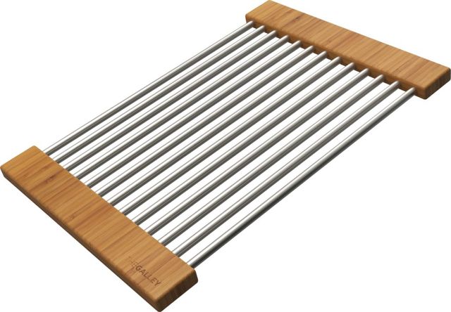The Galley® Natural Golden Bamboo Upper Tier Drying Rack-0
