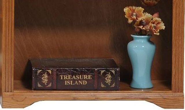 American Heartland Manufacturing Oak 36" Arched Base Open Bookcase-1