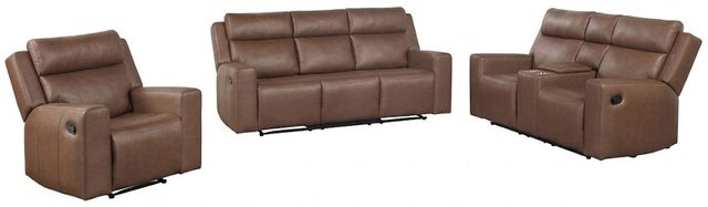 Steve Silver Co. Barron 3-Piece Brown Manual Reclining Sofa Set-0