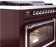 Ilve® Nostalgie II Noblesse 36'' Burgundy Pro Style Dual Fuel Range with Chrome Trim-4