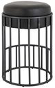 International Furniture Direct Merlin Black/Blacksmithing Matte Black 30" Upholstered Barstool-0