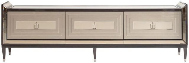 Michael Amini® Lousanne Glossy Mocha Sand Media Cabinet-2