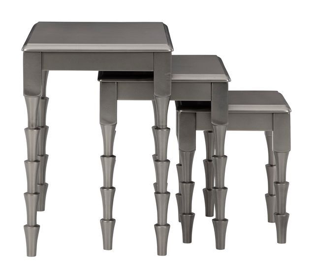 Signature Design by Ashley® Larkendale 3-Piece Metallic Gray Accent Table Set-2