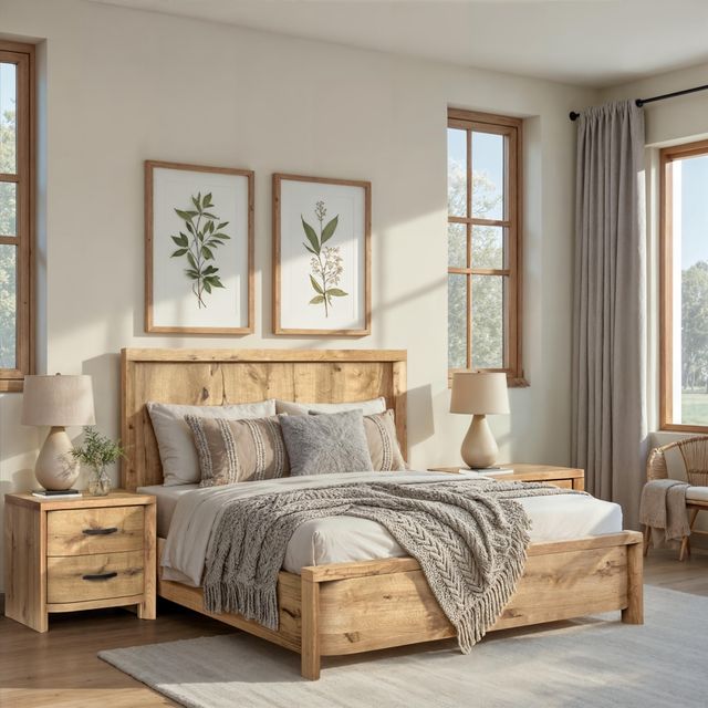 Magnussen Home® Laramie Honey Wheat King Panel Bed-1
