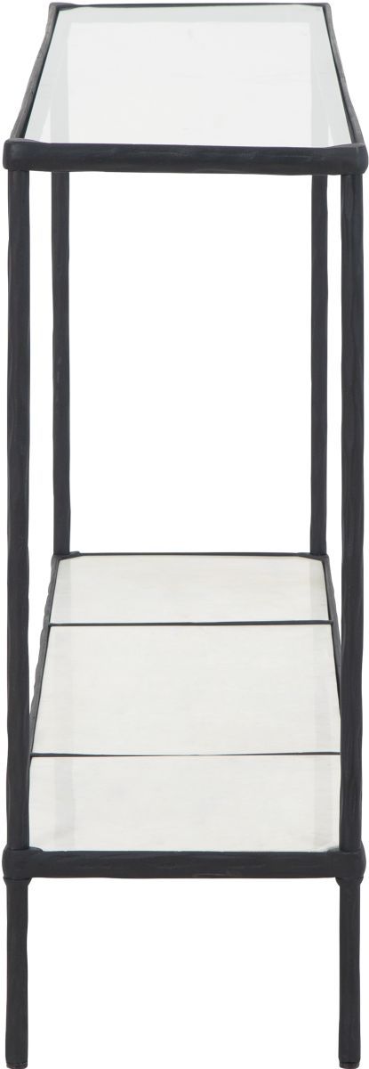 Signature Design by Ashley® Ryandale Glass Top Console Table with Antique Black Metal Base-2