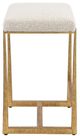 Uttermost® Midas Antique Gold/Driftwood Counter Stool-4