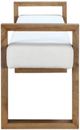 Modus Furniture One Bisque/White Pearl Upholstered Dining Bench-3