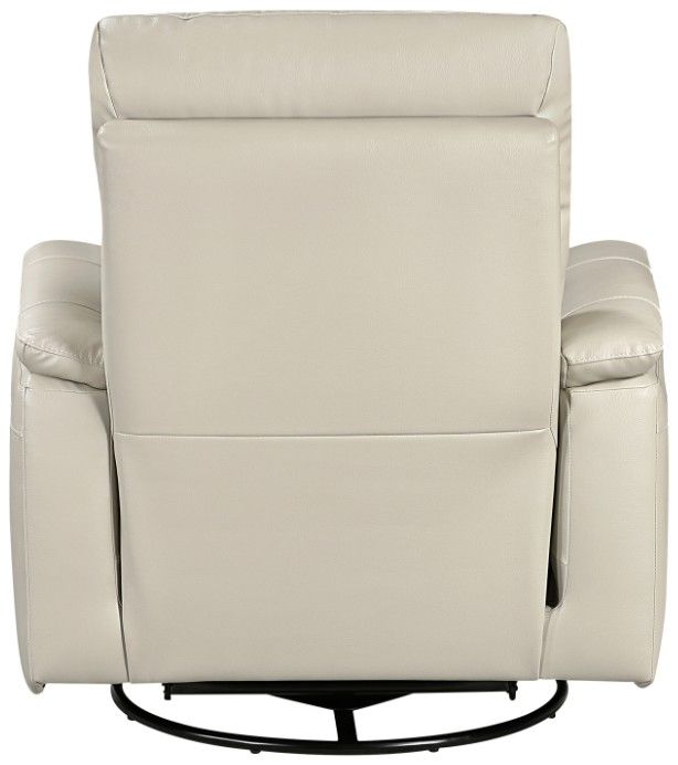 Homelegance® Hadley Taupe Leather Manual Swivel Glider Reclining Chair-4