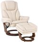 BenchMaster High Line Hana Ivory Chair and Ottoman Set-0