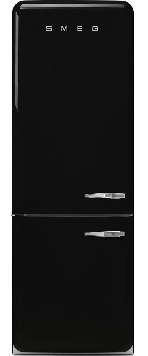 Smeg Retro Style 28 in. 18.0 Cu. Ft. Black Bottom Freezer Refrigerator-0