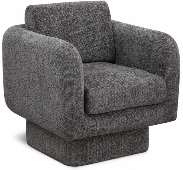 Meridian Furniture Alessandra Grey Chenille Swivel Accent Chair-0