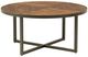Emerald Home Denton Antique Pine Round Cocktail Table with Steel Gray Base-0