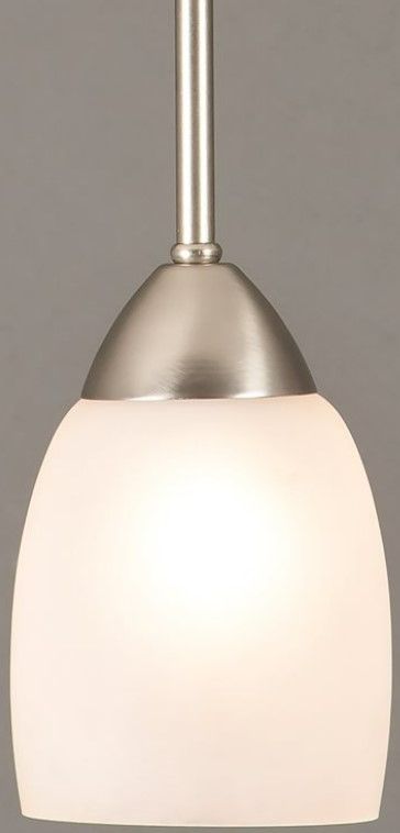 YHD Mirror Lake Brush Nickel/White 1-Light Incandescent Pendant-2